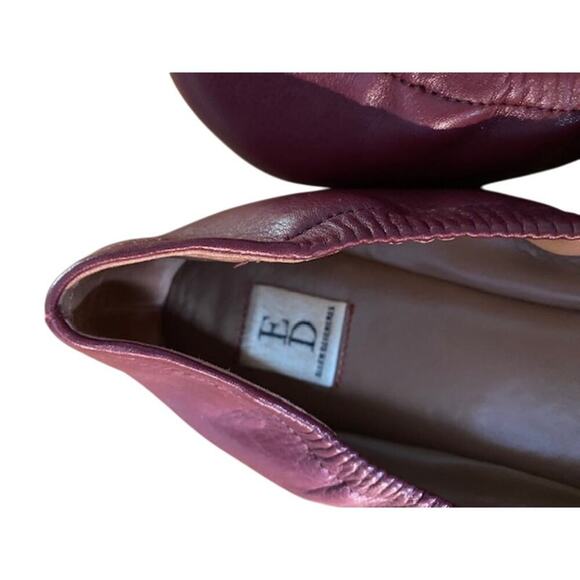 Ellen Degeneres Langston Wine Leather Love Slip On Ballet Flats Women’s Sz 9.5 - Picture 6 of 8